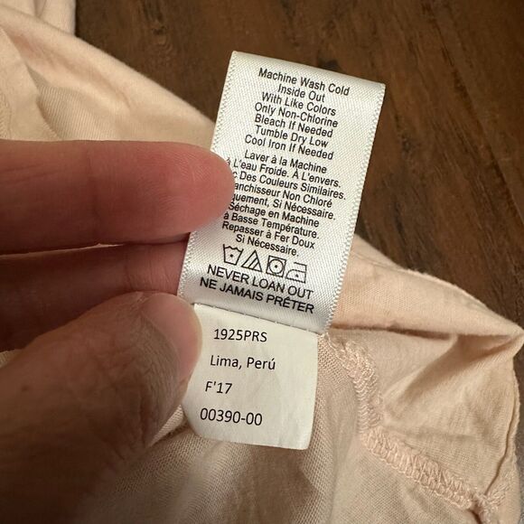 NATION LTD T-Shirt Light Pink "Lover Fighter" V-Neck SS Cotton - Picture 9 of 10